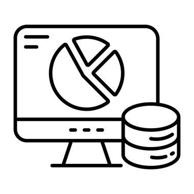 Çevrimiçi veri analizlerinin düzenlenebilir tasarım simgesi