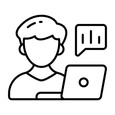 Kullanıcı sohbetinin modern tasarım simgesi