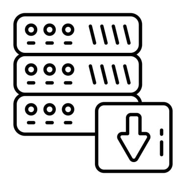Sunucu indirmenin bir simge tasarımı