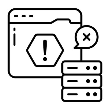 Sunucu hatası için mükemmel bir dizayn simgesi