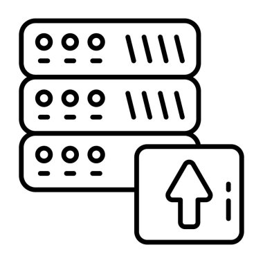 Sunucu gönderiminin satır simgesi tasarımı