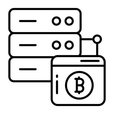 Bitcoin sunucusunun bir simge tasarımı