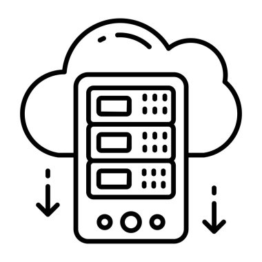 Bulut sunucusunun bir simge tasarımı