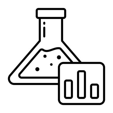 Veri biliminin kavramsal çizgi tasarım simgesi