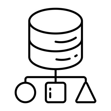 Db ağının bir çizgi tasarım simgesi