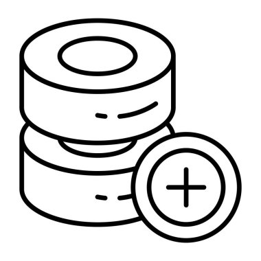Yeni veritabanının premium tasarım simgesi