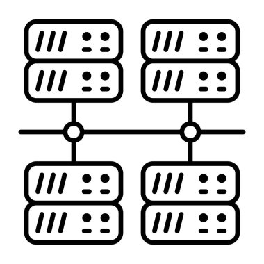 Veri tabanının modern tasarım simgesi