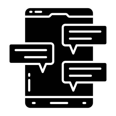 Mobil sohbetin modern tasarım simgesi