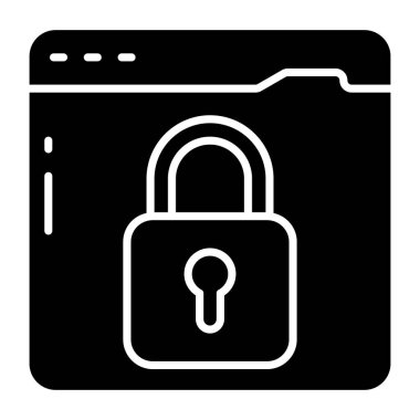 Kilitli web sitesinin modern tasarım simgesi