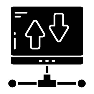 Premium download icon of online data transfer