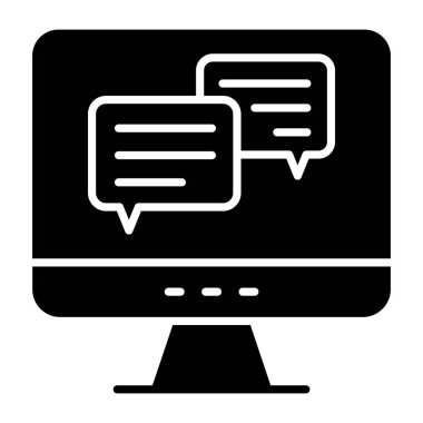 Çevrimiçi sohbetin modern tasarım simgesi