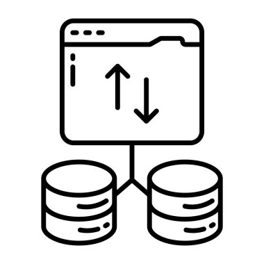 Veritabanı aktarımının simge tasarımı