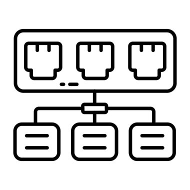 Ethernet port ağının mükemmel tasarım simgesi