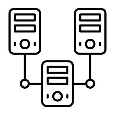 Sunucu ağının bir simge tasarımı