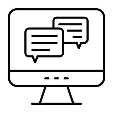 Çevrimiçi sohbetin modern tasarım simgesi