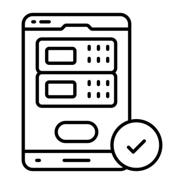 Mobil sunucunun bir simge tasarımı