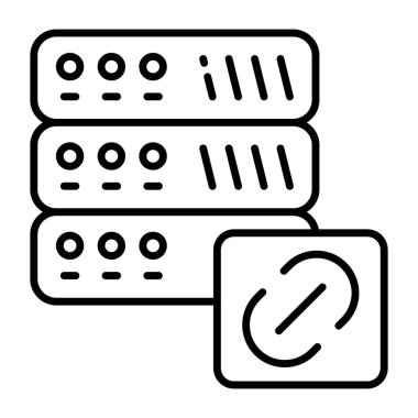 Veri sunucu rafının bir simge tasarımı