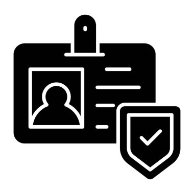 Güvenli kimlik kartının bir simge tasarımı