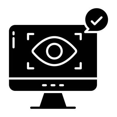 Göz taramasının modern tasarım simgesi