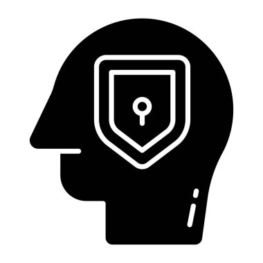 Zihin güvenliğinin modern tasarım simgesi