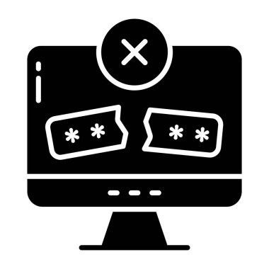 Yanlış parolanın mükemmel tasarım simgesi