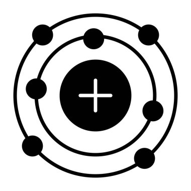 Çekirdeğin kavramsal katı tasarım simgesi