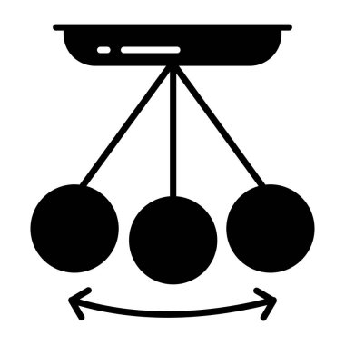 Newton beşiğinin düzenlenebilir tasarım simgesi