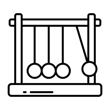Newton beşiğinin düzenlenebilir tasarım simgesi