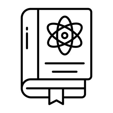 Bilim kitabının çizgi tasarım simgesi