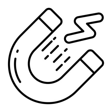 Mıknatısın düzenlenebilir tasarım simgesi