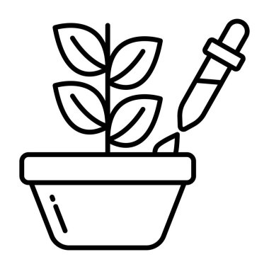 Bitki atıcısının eşsiz bir tasarım simgesi