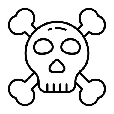 Skull with crossbones, icon of danger