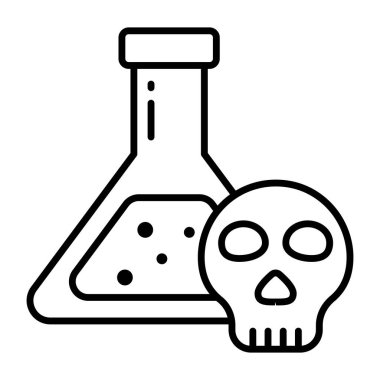 Zehirli şişenin düzenlenebilir tasarım simgesi.