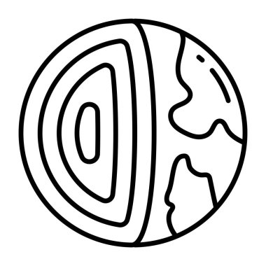 Jeofiziğin düzenlenebilir tasarım simgesi