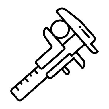 Vernier caliper 'ın bir simge tasarımı