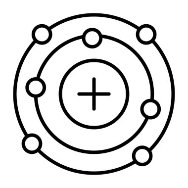 Çekirdeğin kavramsal çizgi tasarım simgesi