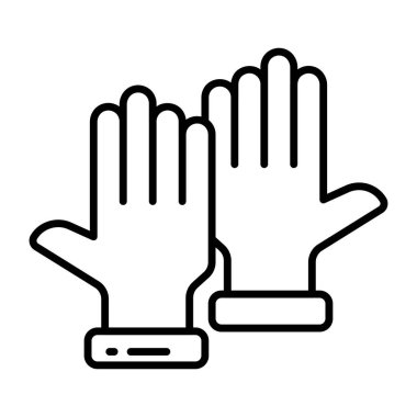 Aksesuar simgesi, eldiven vektörü