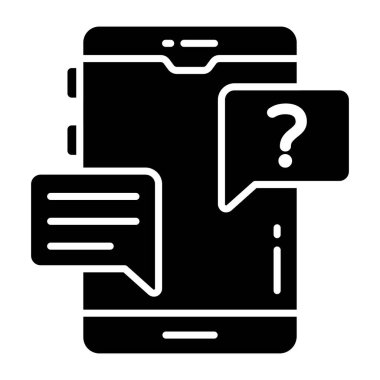 Mobil yardım sohbetinin moda tasarım simgesi