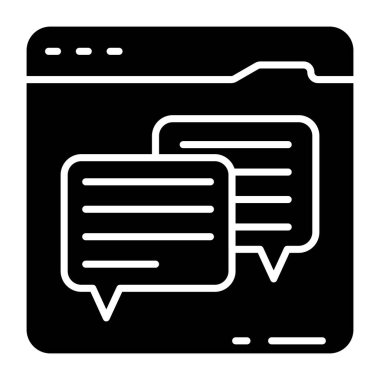 Premium download icon of web chatting