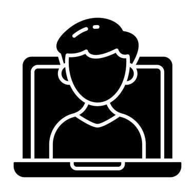 Çevrimiçi profilin modern tasarım simgesi