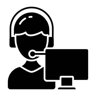 Çevrimiçi yardım hattının eşsiz bir tasarım simgesi