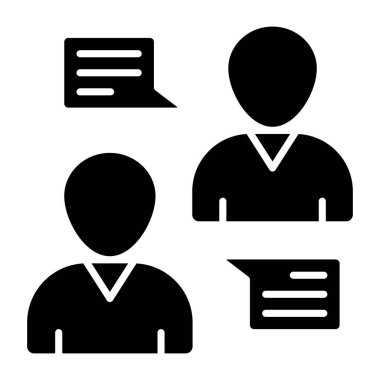 İletişimin kavramsal katı tasarım simgesi