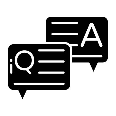 An icon design of question answer