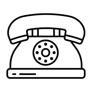 A unique design icon of landline