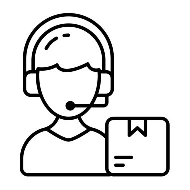 Lojistik yardım hattının renkli tasarım simgesi