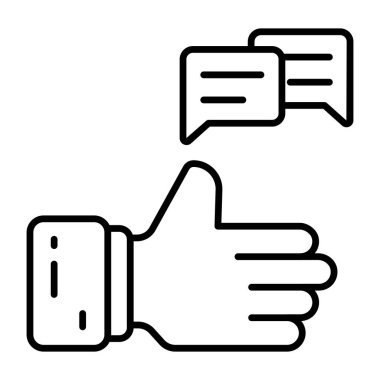 Editable design icon of customer feedback