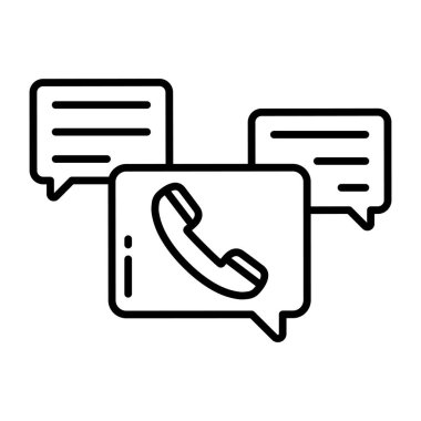 Trendy design icon of phone chat