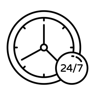 Creative design icon of round the clock