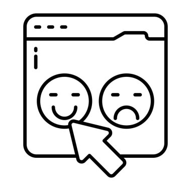 Creative design icon of feedback expression