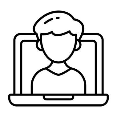 Çevrimiçi profilin modern tasarım simgesi